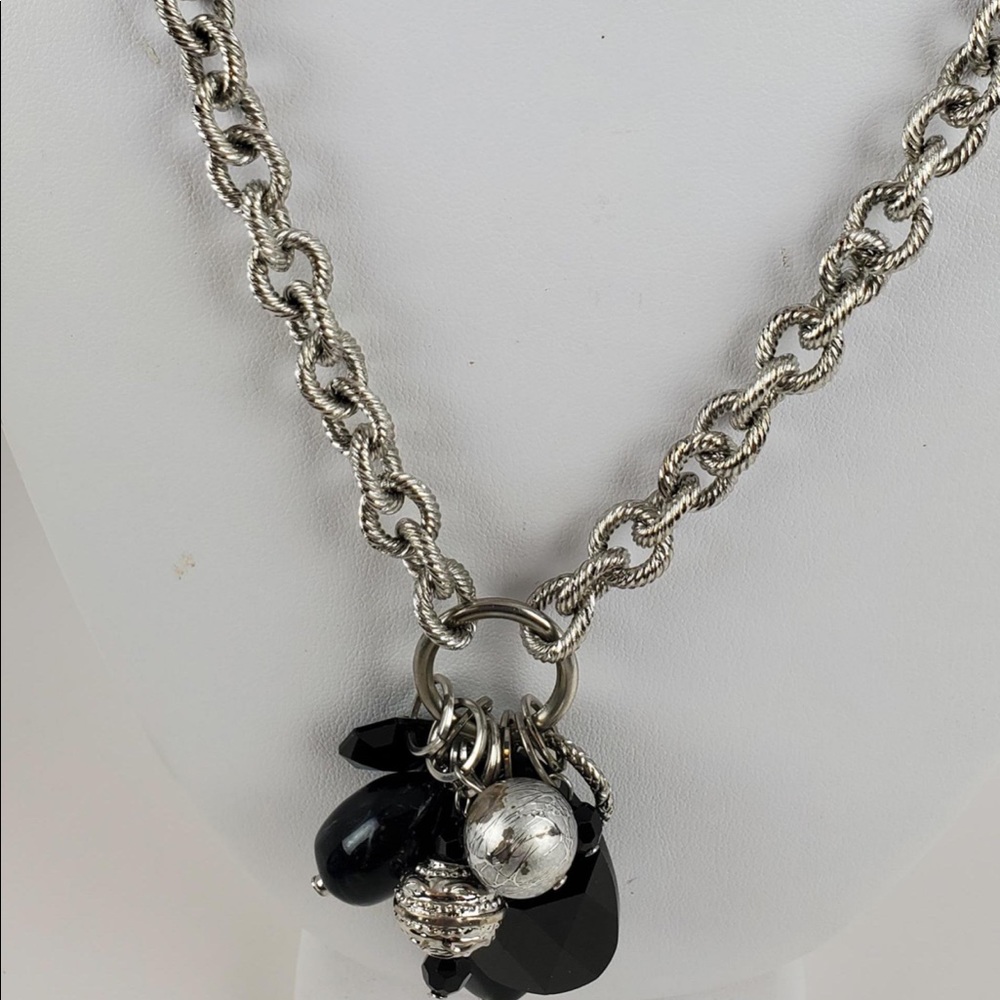 Just in- Noemie silver and stone necklace